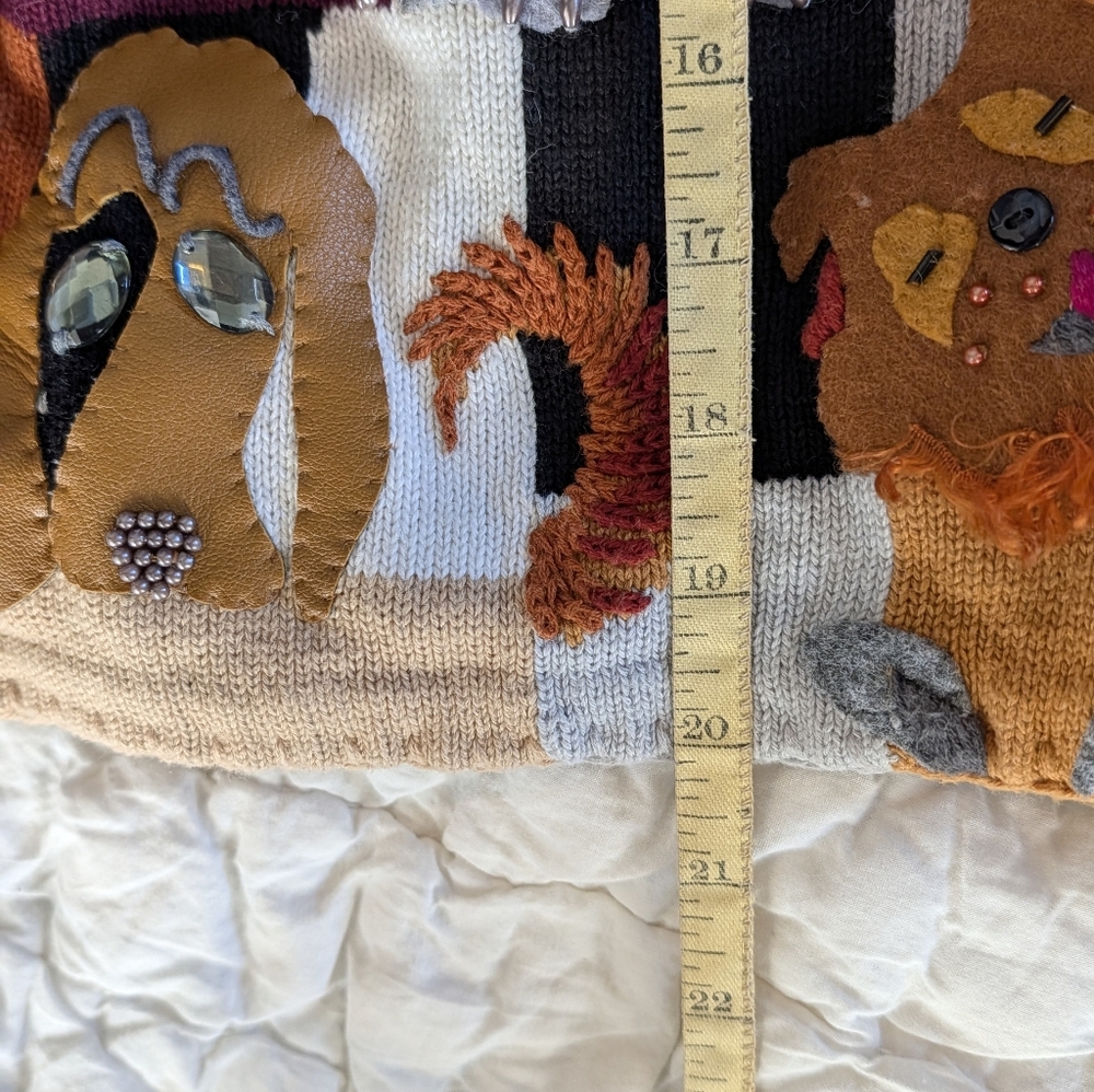 Michael Simon Multicolor Dog Pattern Cardigan - image 2